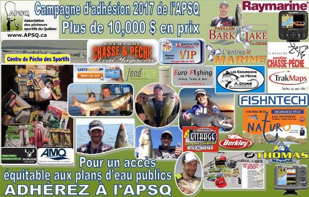 Lancement de la campagne d'adhésion 2018 de l'Association des Pêcheurs Sportifs du Québec